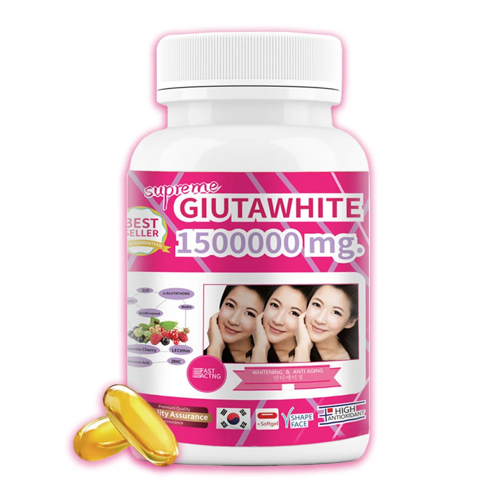 

Whitening Pills for Skin - Supplement - Focus on Clear Glossy Brightening and Smoothy Skin Support - Dark Spot & Acne Remover
