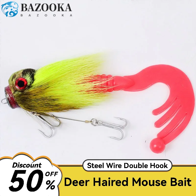 

Bazooka Metal Jigging Fishing Lure 85g Biomimetic Silicone Soft Bait Rainbow Wobblers with Treblehook Trolling Winter Lead