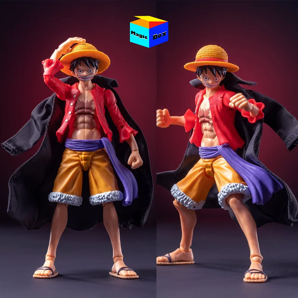 Custom 1/12 Male Shf One Piece OP Monkey·D·Luffy Captain Straw Hat Windbreaker Coat Scene Props For 6in Action Figures Model