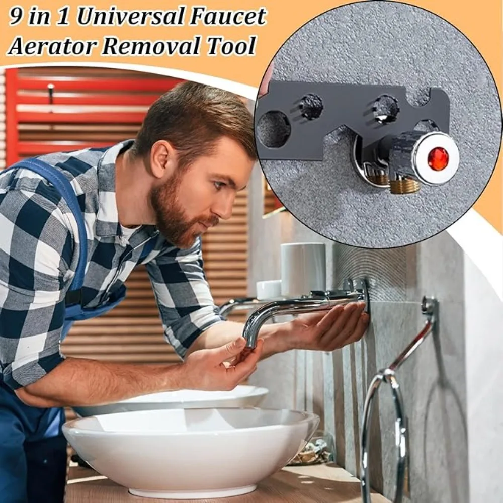 

Ключ для смесителя, многофункциональный инструмент для аэратора смесителя, простой в использовании инструмент для снятия гайки смесителя, ключ для смесителя для труднодоступных мест