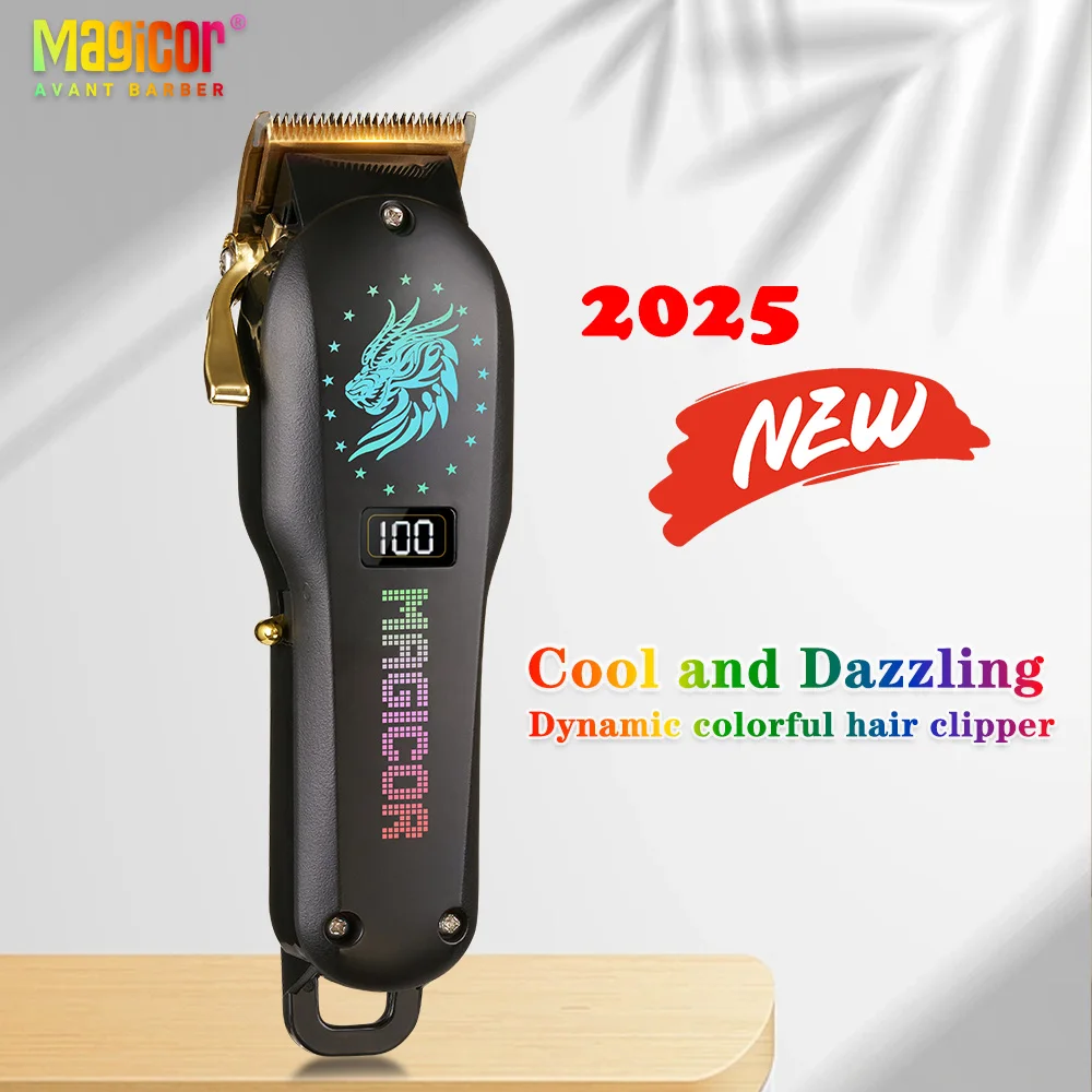 

Hair Trimmer Electric Clipper Barber Adjustable Hair Cutting Machine Trimmer for Men 2025 New Fashionable Cool Rainbow Series