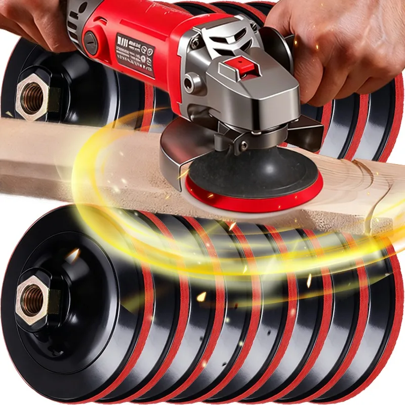 

Самоклеящаяся угловая шлифовальная подушечка, шестигранная гайка, совместимая опорная пластина, прочный держатель наждачной бумаги, универсальная шлифовальная машина, инструмент для полировки дерева