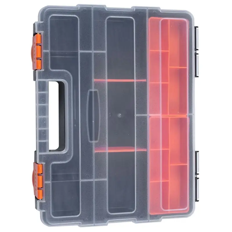 ABRW-2X F-290 Portable Plastic Tool Parts Box Screw Storage Box Electronic Component Box Compartment Box Material Box