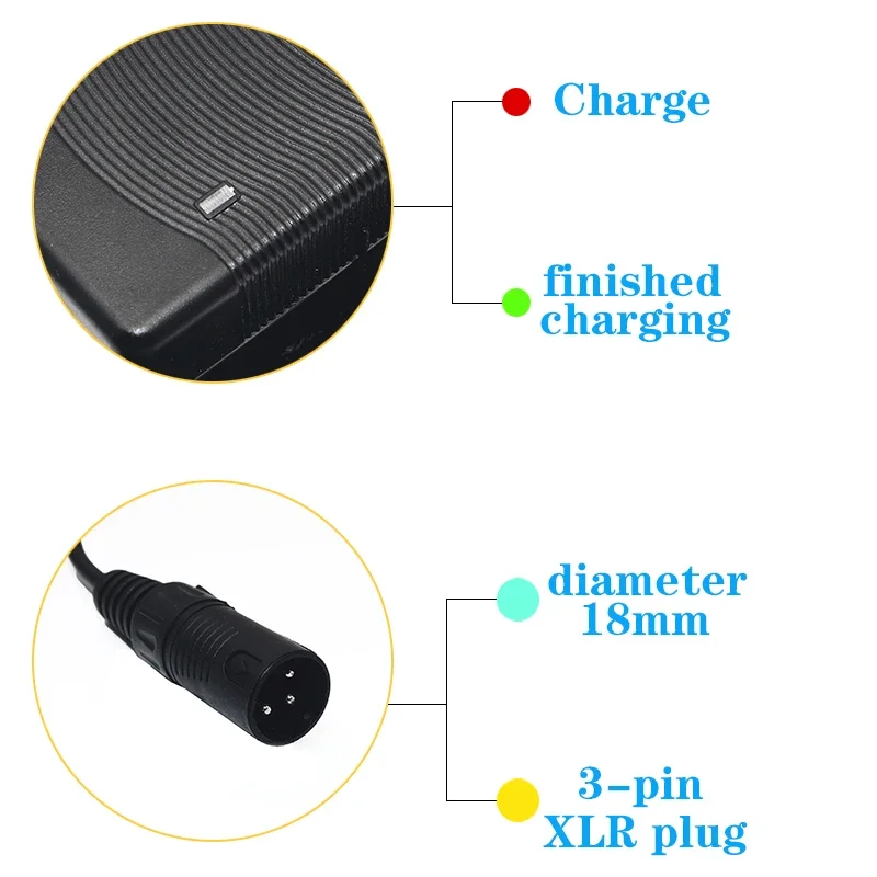 42V 2A Lithium Bộ Pin Sạc 36V 18650 Ebike Pin Li-ion Sạc Với XLR 3 Ổ Cắm Nối EU/Mỹ/AU/Vương Quốc Anh