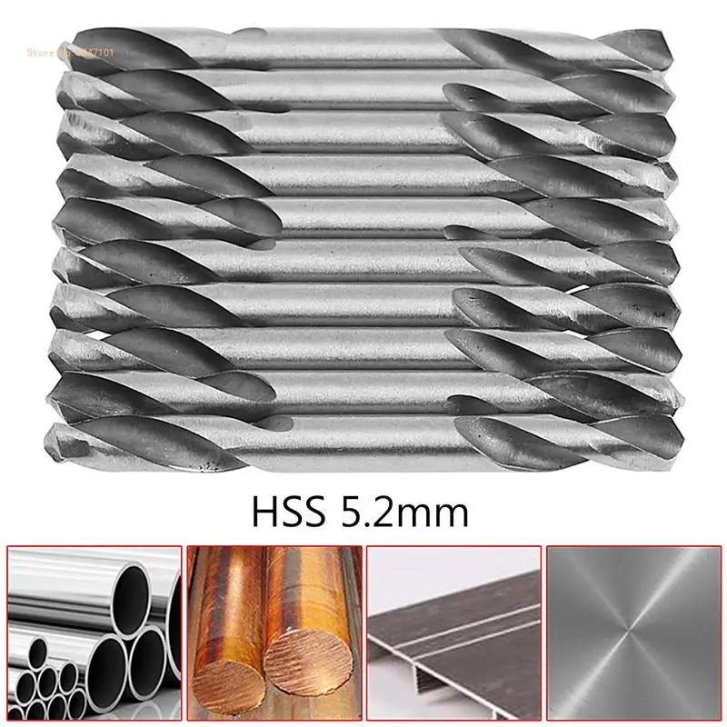 10Pcs 5.2mm HSS Double Ended Drill Tools Drill Set Dropship