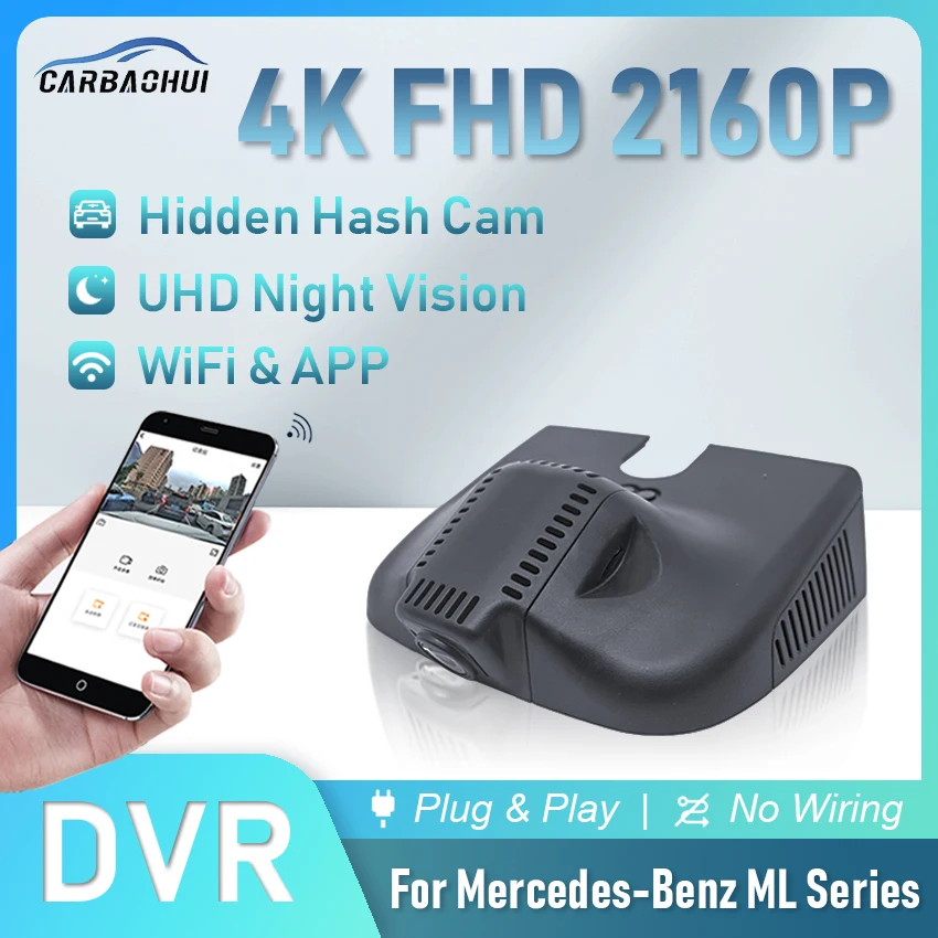 

4K 2160P Car DVR Plug and Play Dash Cam Camera UHD Night Vision Driving Video Recorder For Mercedes-Benz ML MB GL GLE M Class