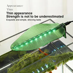 Aquarium Clip On Lights Banana Leaf Shape Ecological Clip Lamps USB Energy Saving LED Portable Fish Tank Decor Plant Lamps