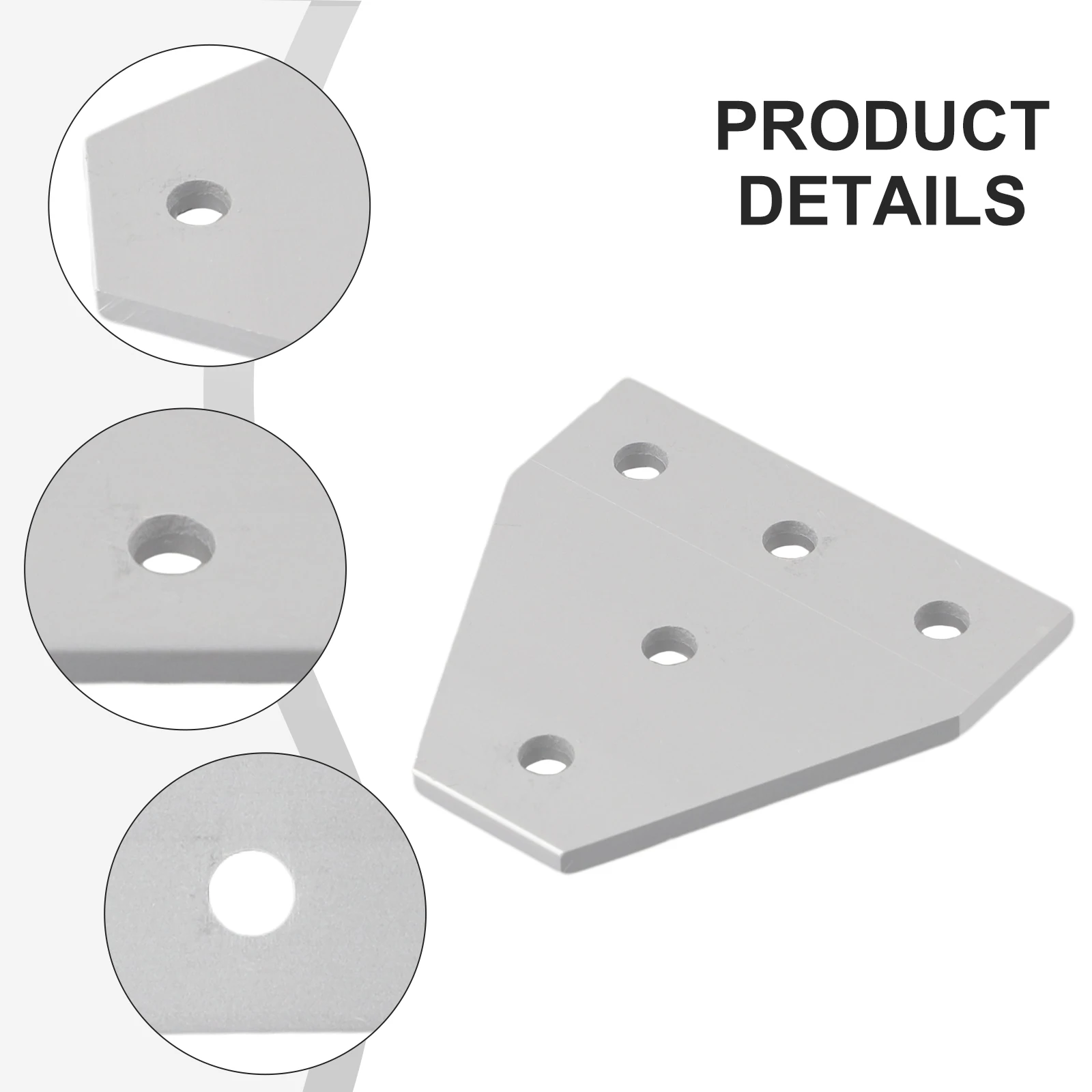 5 Hole Joint Plate Corner Angle Plate Support Connection Strip For 3030 2020  For DIY Applications Building Frames Workbenches