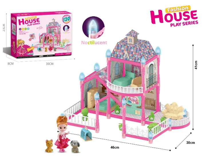Filles Villa château modèle blocs de construction ensembles briques à monter soi-même jouets maison 
