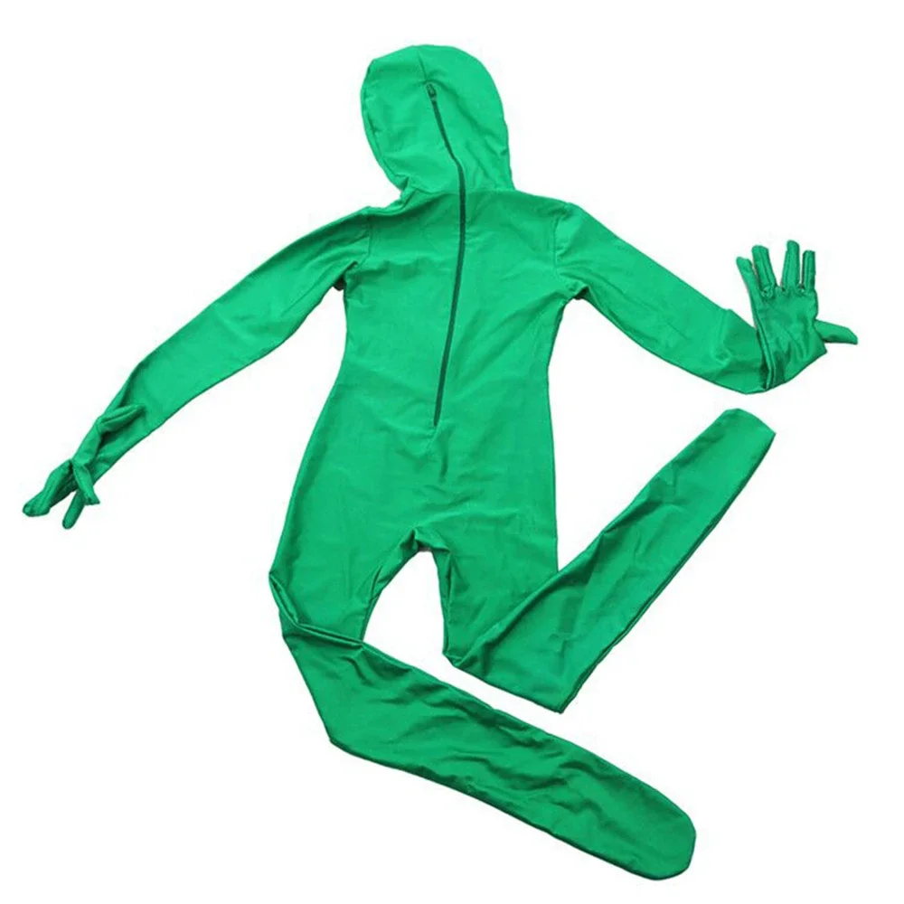 Green Screen Suit Chroma Key Cosplay Costumes For Tiktok Backdrop Video Film Invisible Effect Background Stretchy Tight Bodysuit