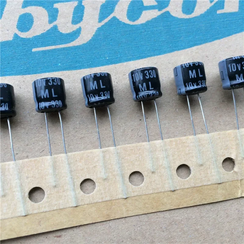 10Pcs/100Pcs RUBYCON ML Series 8x7.5mm Long Life 10V330uF Aluminum Electrolytic Capacitor