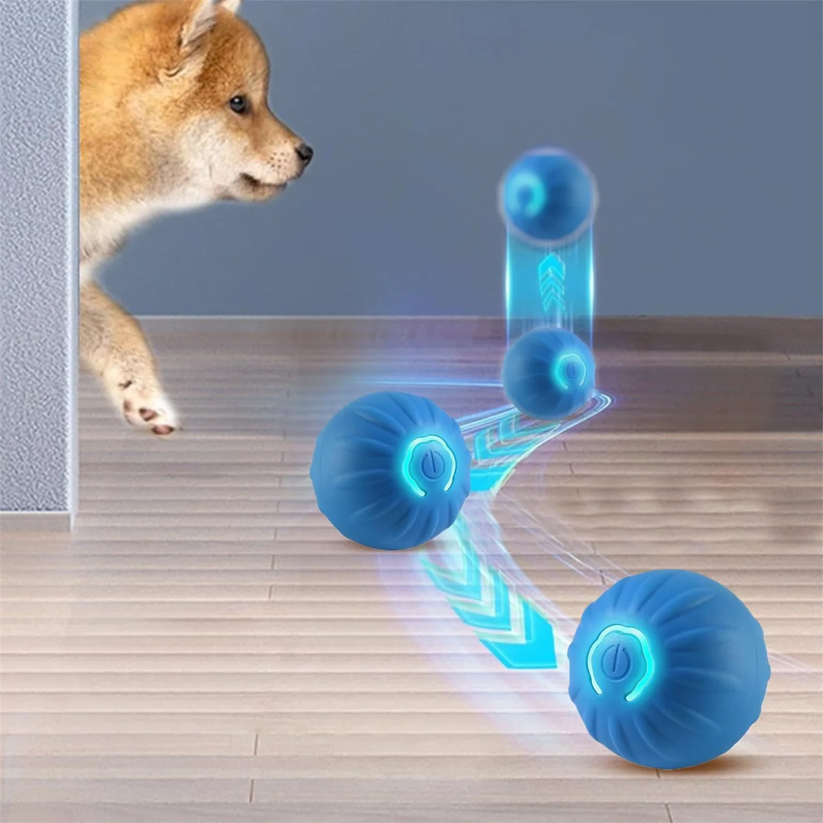 

2pcs Dog Toys Intelligent Gravity Jump Ball Rechargeable Bite-Resistant Rolling Ball Cat And Dog Chase Interactive Pet Toys