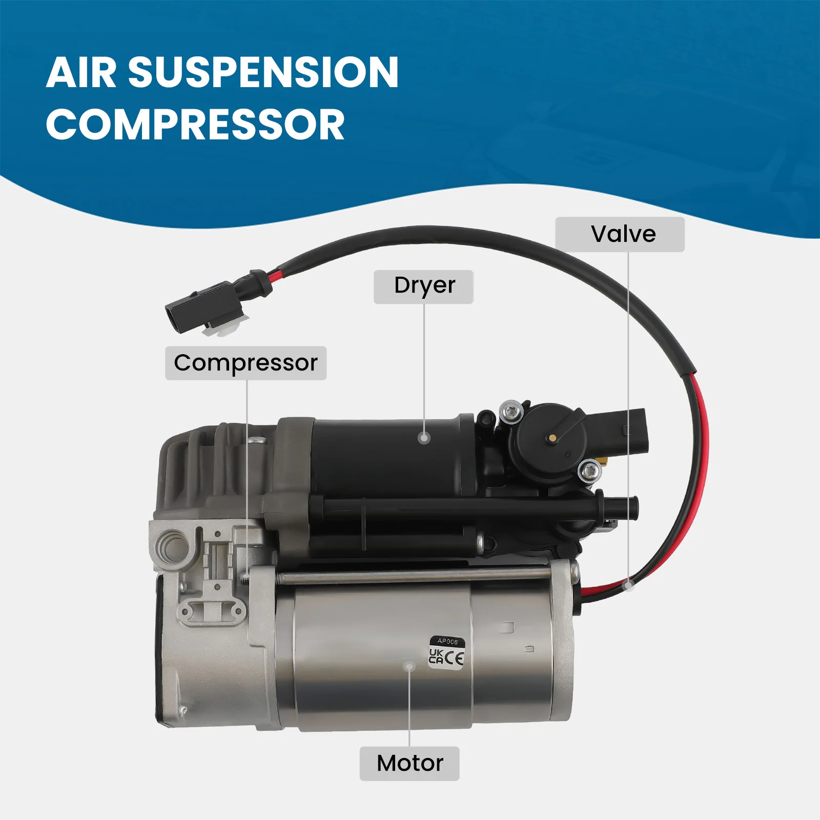 Air Suspension Compressor Pump + Relay For Mercedes Benz E Class W212 2123200404 2123200104