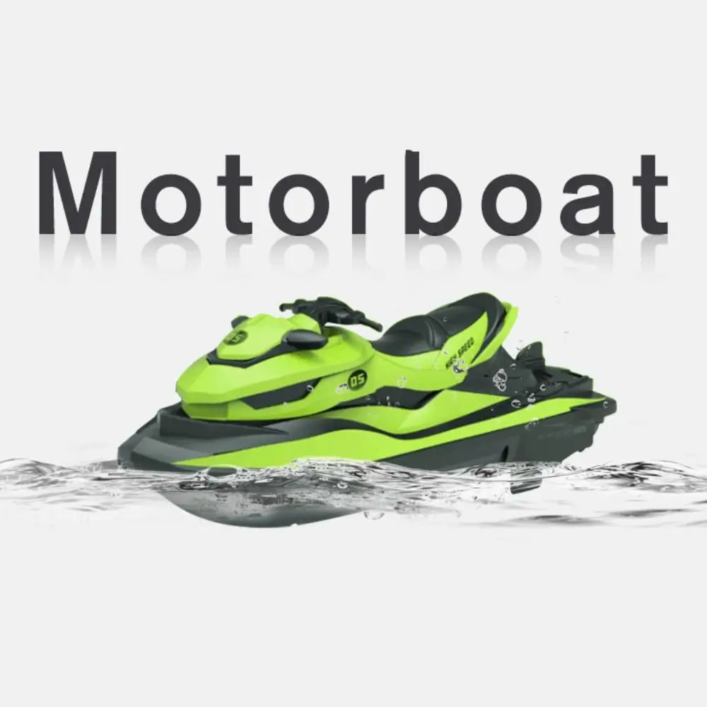 Plastic High-Speed Rc Motorboot Waterdichte Jetski Elektrische Boot Simulatiemodel Draagbare Oplaadbare 2.4g Draadloze Speedboot