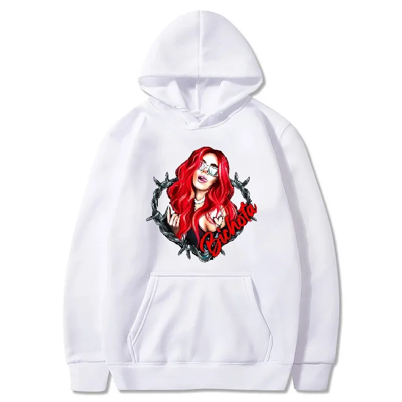 Karol G Bichota Pulôver com capuz extragrande para homens e mulheres, moletons estampados gráficos, streetwear casual Harajuku,