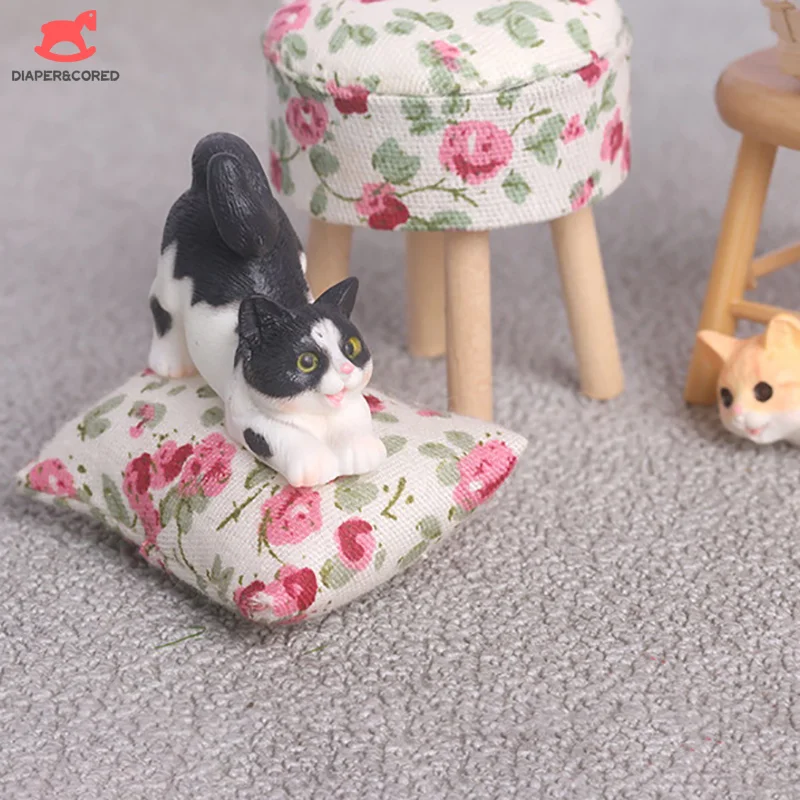 

Фотореквизит, Деревянный Мини-стул, маленькая кошка, модель, аксессуары «сделай сам», 1 комплект, 1:12