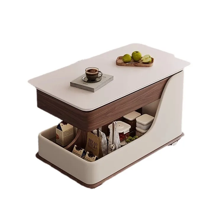 

Medieval style movable sofa side few with wheeled cart coffee table small