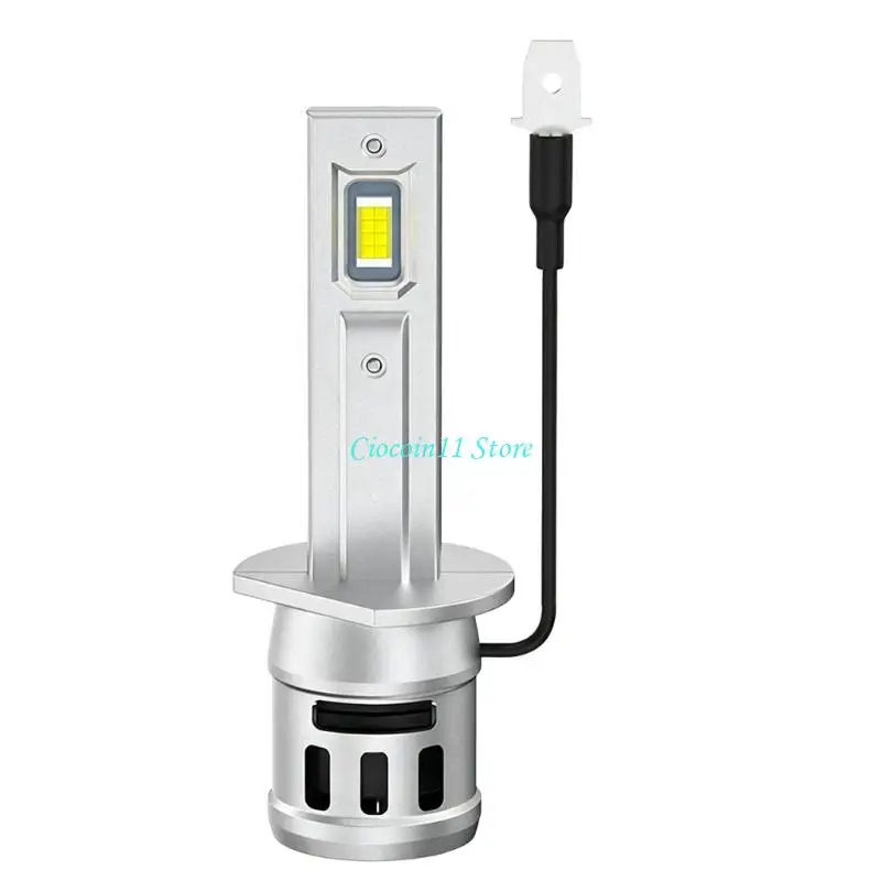 Y1UB Automotive LED Headlight Bulb with Rear Active Cooling Fan, Adjustable Mounting Base and Direct-Insertion Form for Vehicle