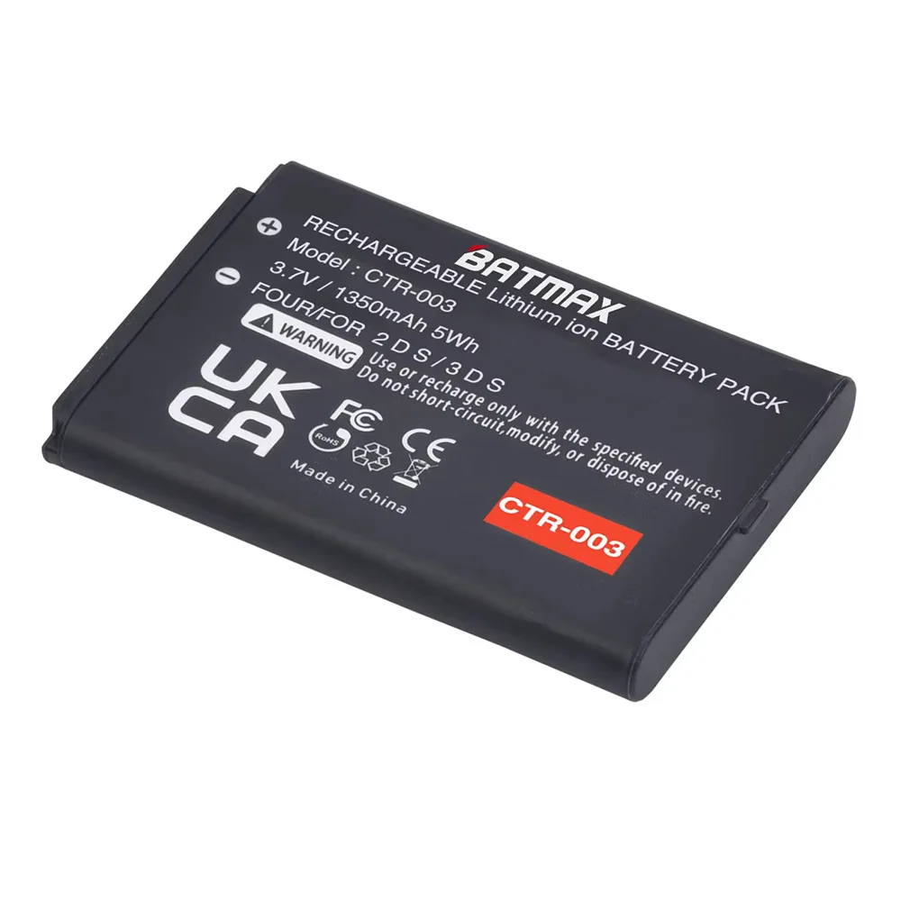 1350mAh 3.7V 5Wh CTR 003 CTR-003 بطارية عالية الجودة ذات سعة كبيرة لنينتندو وحدة تحكم ألعاب محمولة 3DS 2DS 2DS