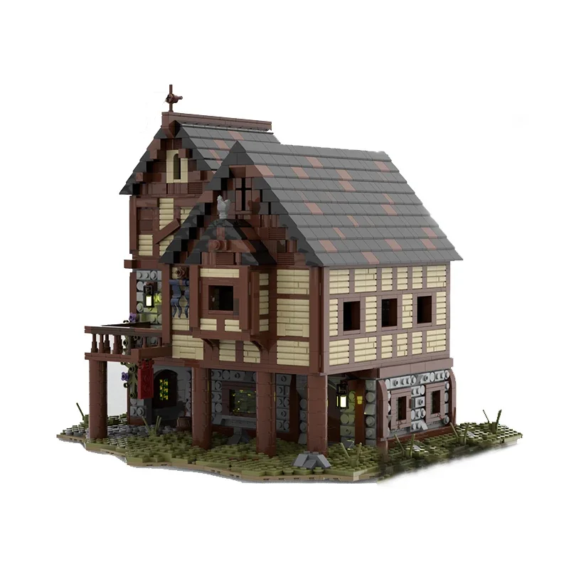 3130 stücke Moc Medieval Taverne Haus Burg Gebäude Modell Modell Bricks DIY Sets Bildung Montage Blöcke Spielzeug Pädagogisches präsentieren