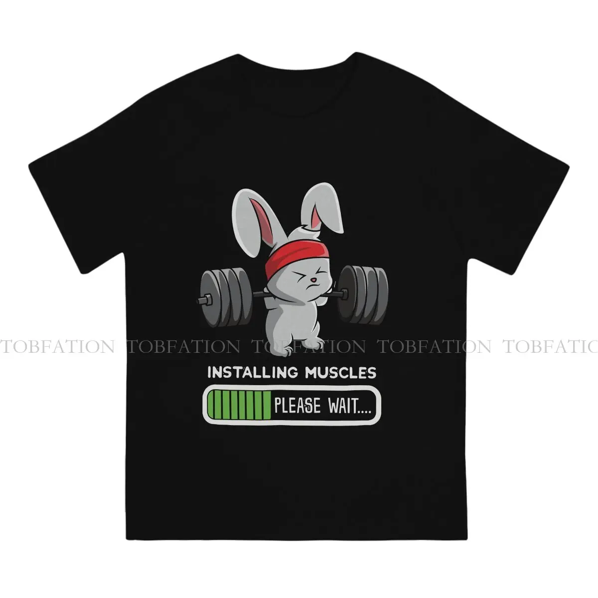 Buns Of Steel Bunny Fitness Gym Workout Installing Muscles Tshirt Classic Men Graphic Teenager Tees Tops Loose Cotton T Shirt