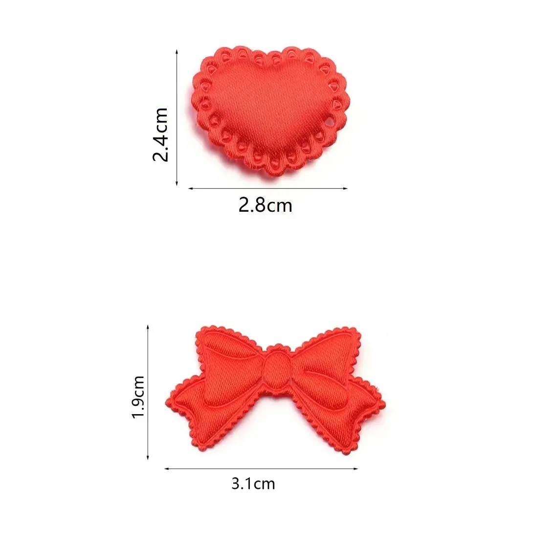 50/100Pcs Colorful Fabric Love Heart Petals Bow Sponge Petal for DIY Crafts Table Carpet Wedding Valentine Day Party Decoration