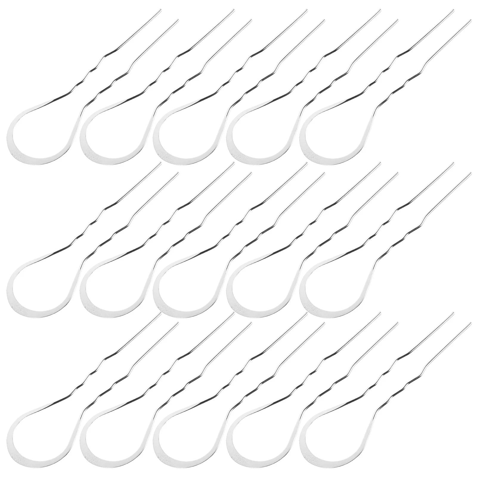

50pcs Hairpin Accessories Long Metal U Shaped Wave Clips Silver Hairpins for Women Bride DIY Large Pins Flattened H made Sturdy
