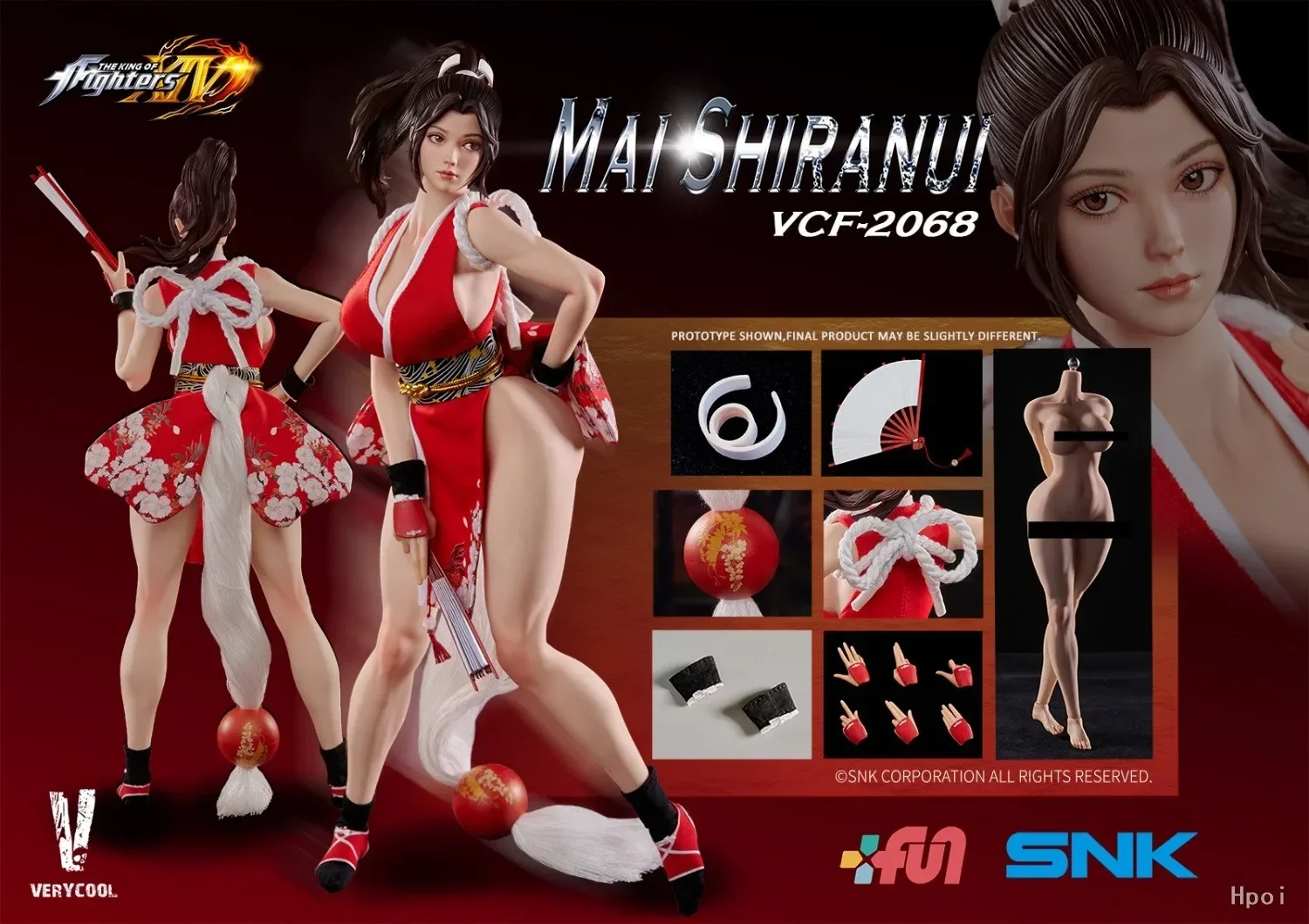 Original VERYCOOL THE KING OF FIGHTERS XIV Shiranui Mai 1/6 Action Figure Model Collection Ornament