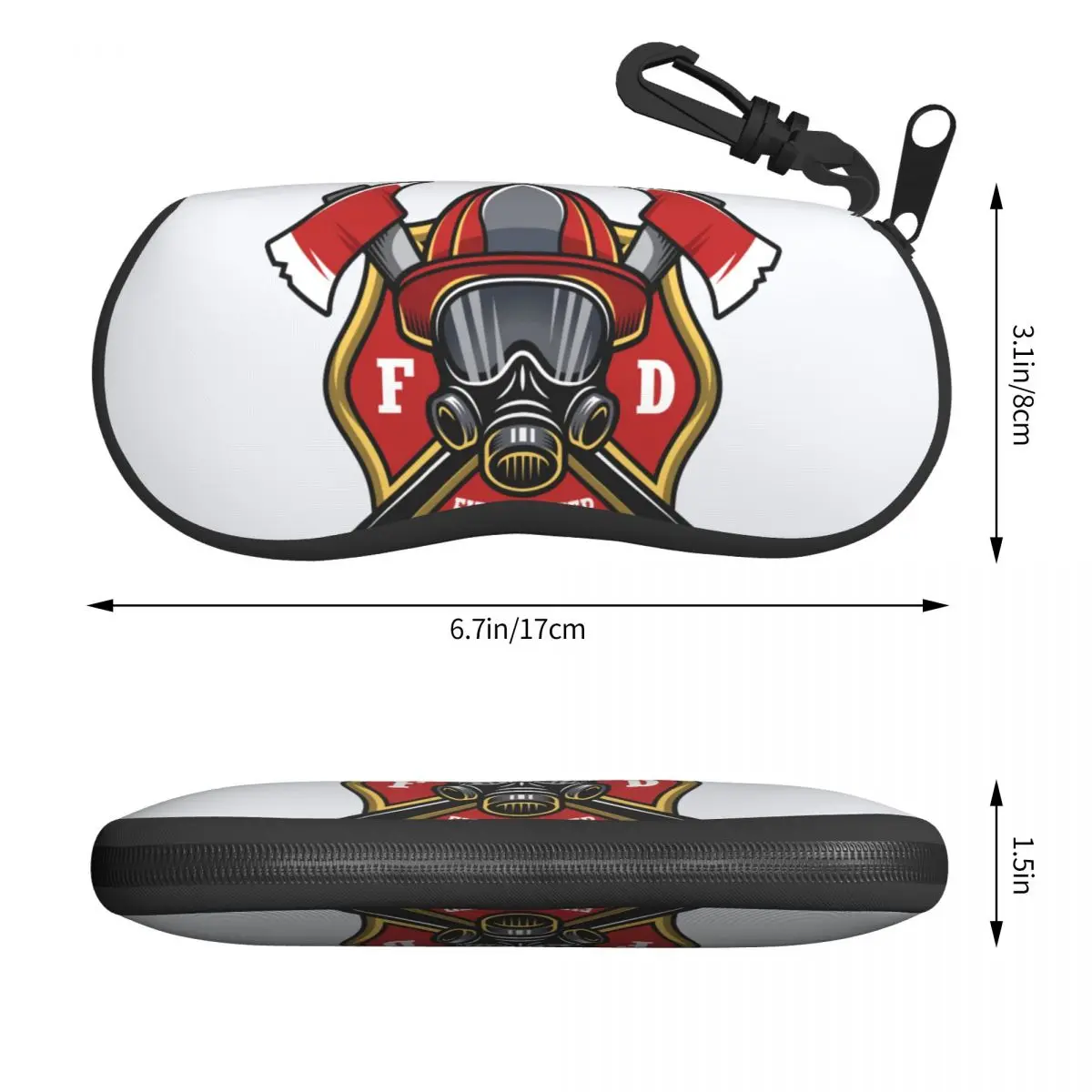 Fire Rescue Firefighter Shell Eyeglasses Protector Cases Cute Sunglass Case Glasses Bag