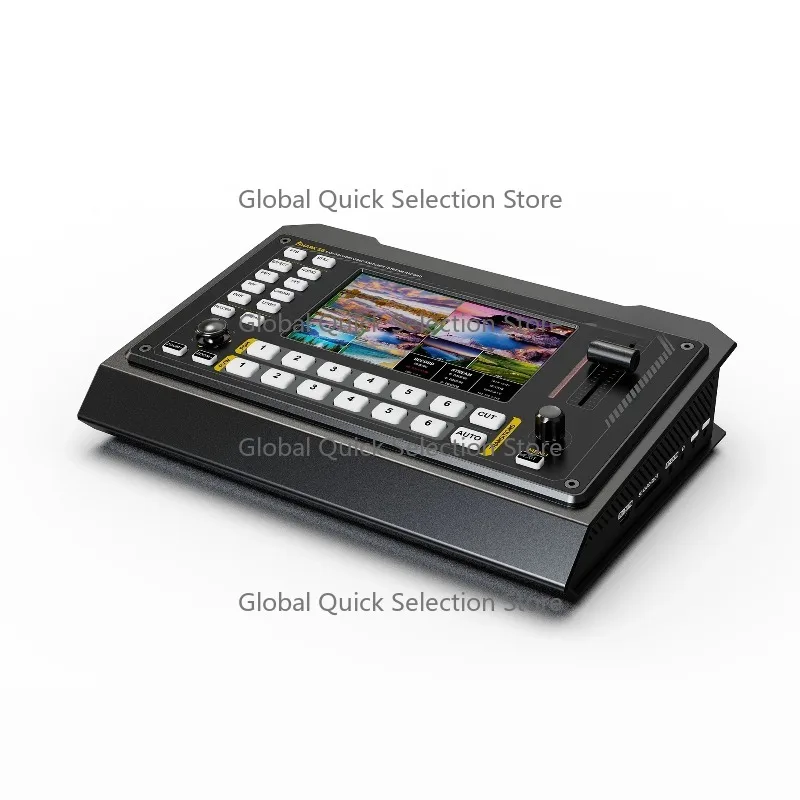 Built-in 5 Inch LCD Display 6 Channel H-DMI/SDI Video Switcher With  Camera Control  Stream Record