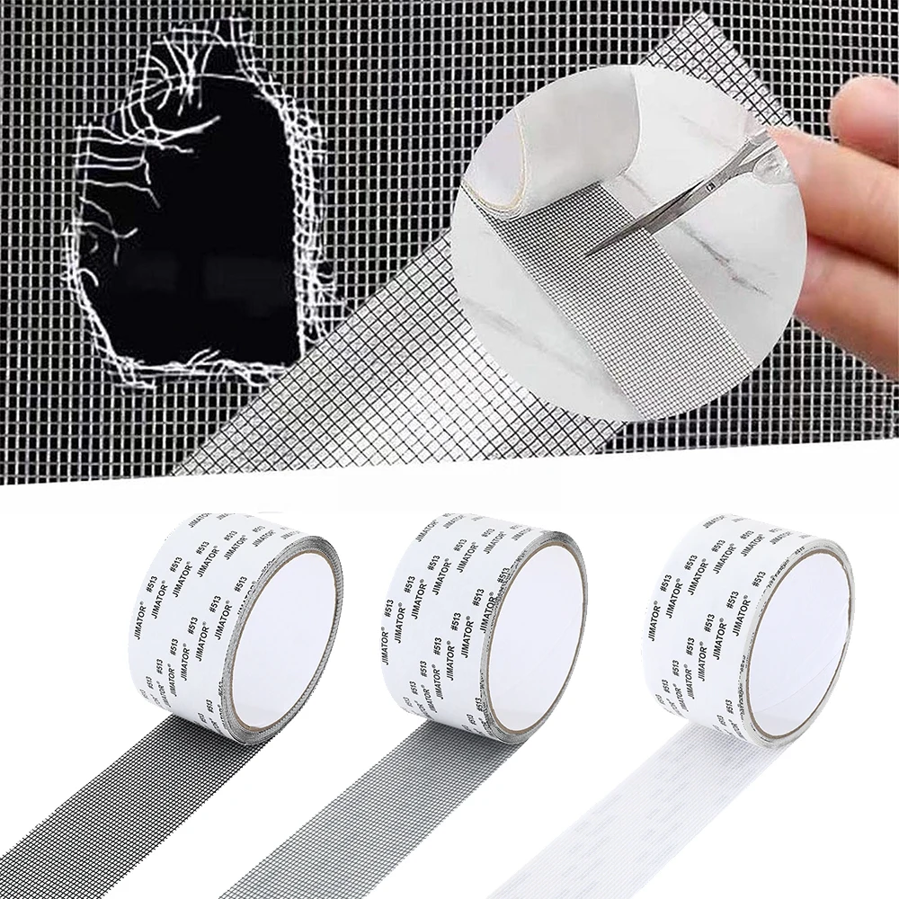 2M Window Screen Mosquito Net Repair Tape Self-adhesive Strong Anti-Insect Fly Mesh Broken Holes Repair Strip Mesh Repair Tape