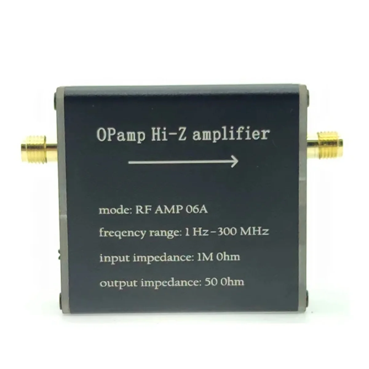 RF AMP 06A 1Hz-300MHZ 50 Ohm High Impedance Amplifier is Suitable for Donut Antenna Impedance Conversion Devices