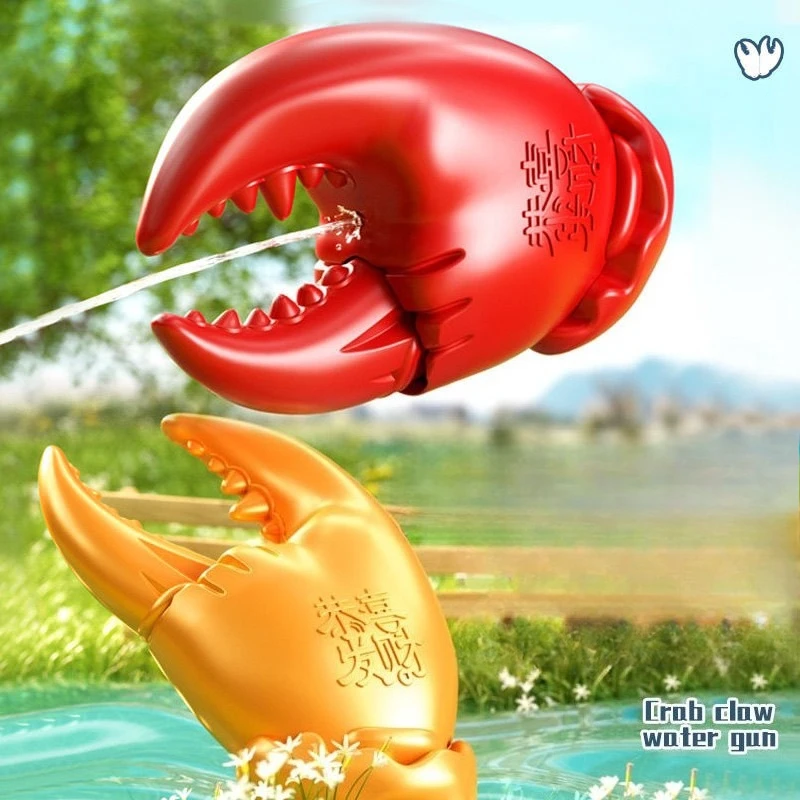 Pistola de agua con garra de cangrejo, juguete divertido, prensa, Mini pistolas de pulverización de agua, lucha contra el agua al aire libre para niños