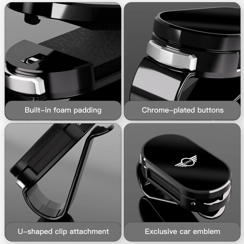 ABS MINI Auto-Sonnenblenden-Brillenclip Zubehör für Mini Cooper S JCW Works R56 R50 F54 F55 F56 F57 F60 R52 R53 R55 R57 R58 R59 – Detail 4