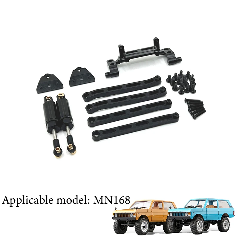 Suitable for MN Model MN168  Modified Metal Mirror Wheel Tyres, with Matching Hexagonal Connector, RC Car Metal Upgrade Parts