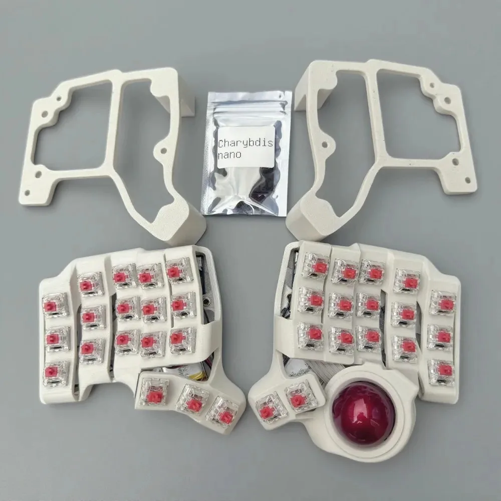 لوحة مفاتيح بلوتوث Charybdis Nano 3x5 Hotswap Stand Trackball سبليت مجموعة لوحة المفاتيح الميكانيكية ZMK لوحة مفاتيح الألعاب السلكية/اللاسلكية
