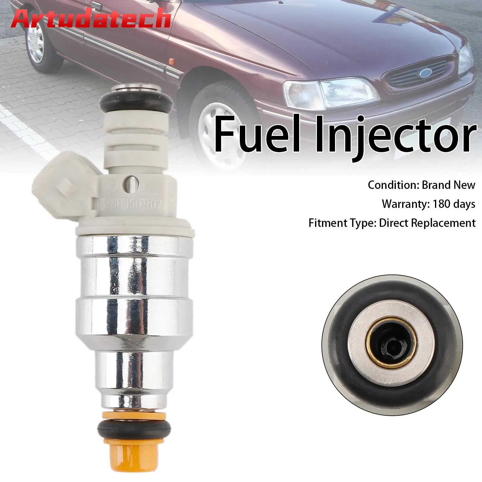 

Artudatech 1PCS Fuel Injector 0280150907 Fit Ford Fit Mercury 1.9L 2.3L 1990-1996 F0SE-A1A