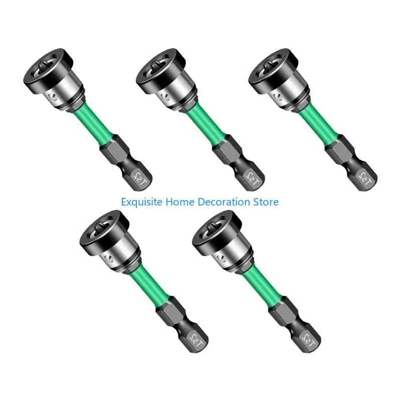 L5BF 5PCSドライウォールドライバービットセット磁気ポジショニングドライバービット