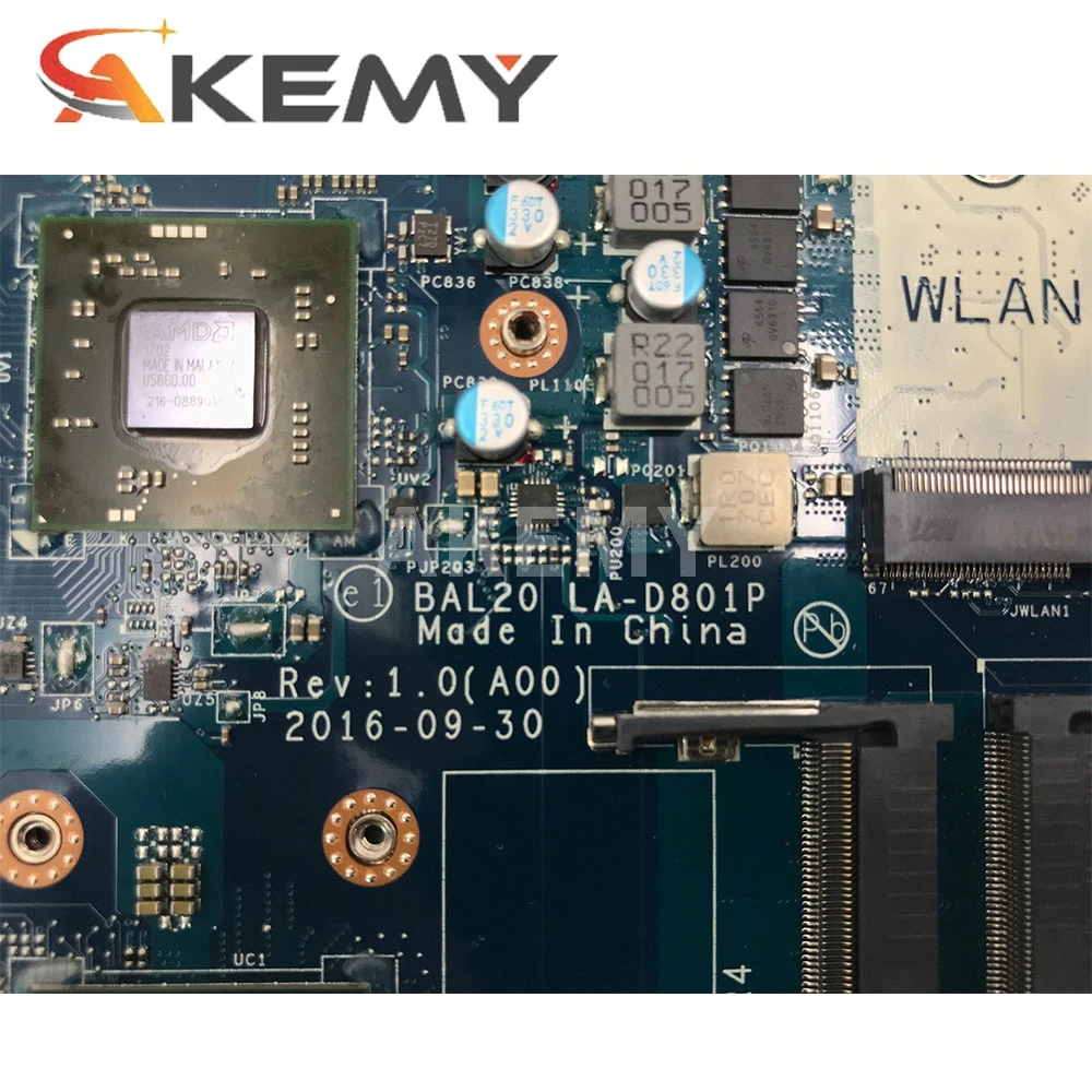 Para dell inspiron 15 5567 17 5767 mainboard CN-0KFWK9 0kfwk9 bal20 LA-D801P i5/I7-7500U + r7 m440 4gb placa-mãe do portátil