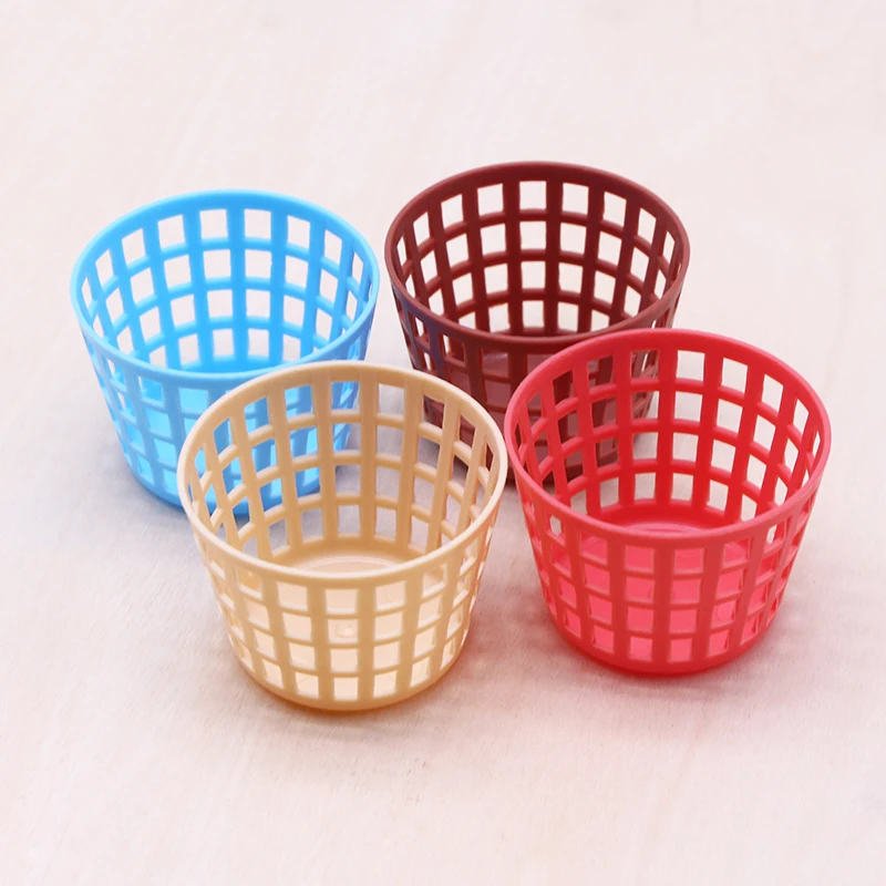 5Pcs Dollhouse Furniture Miniature Storage Basket Laundry Basket Doll Fruit Vegetable Food Storage Basket Hand-woven Kids Gift