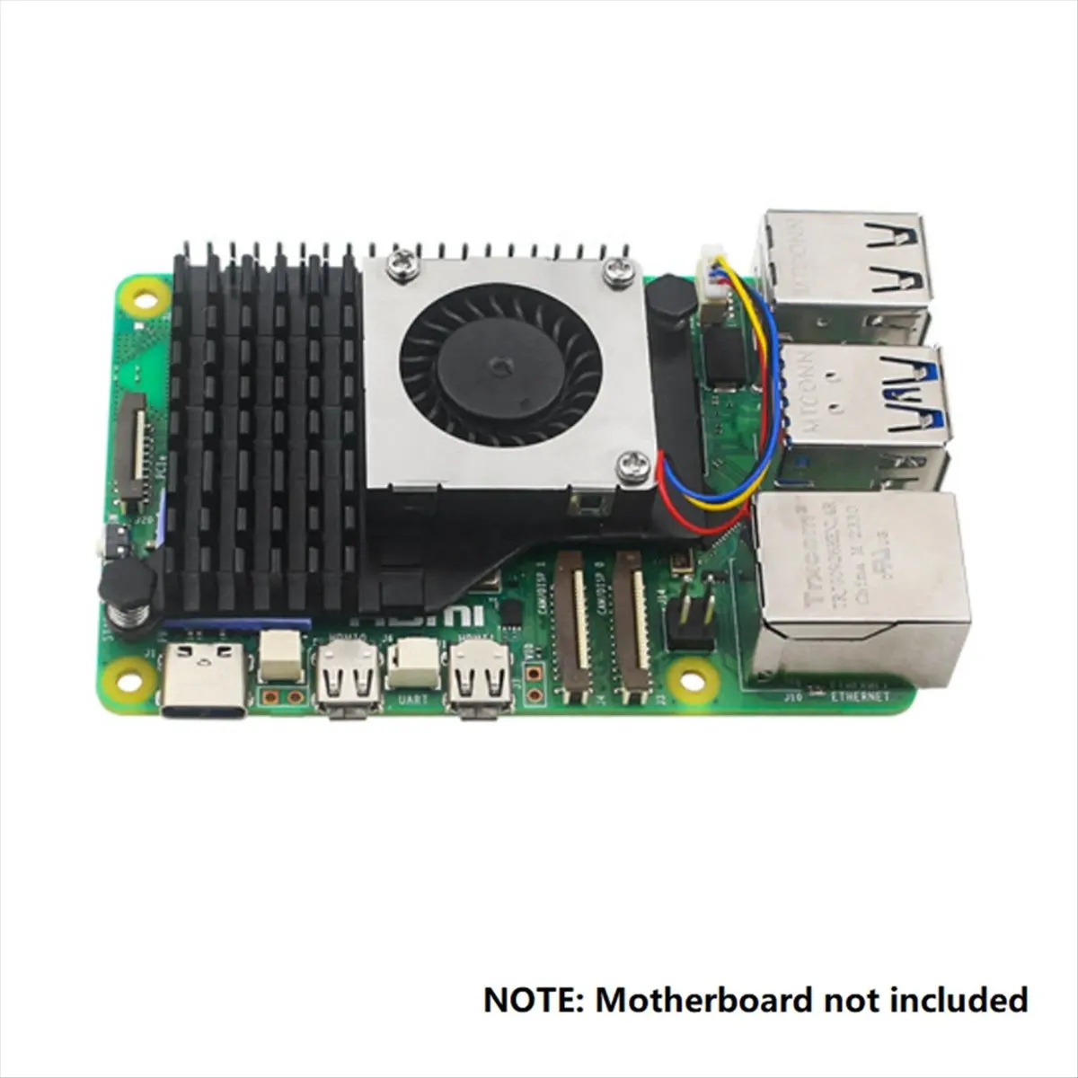 [ABJZ] For Raspberry Pi 5 Active Cooler with Speed Cooling Fan Metal Heatsink Radiator