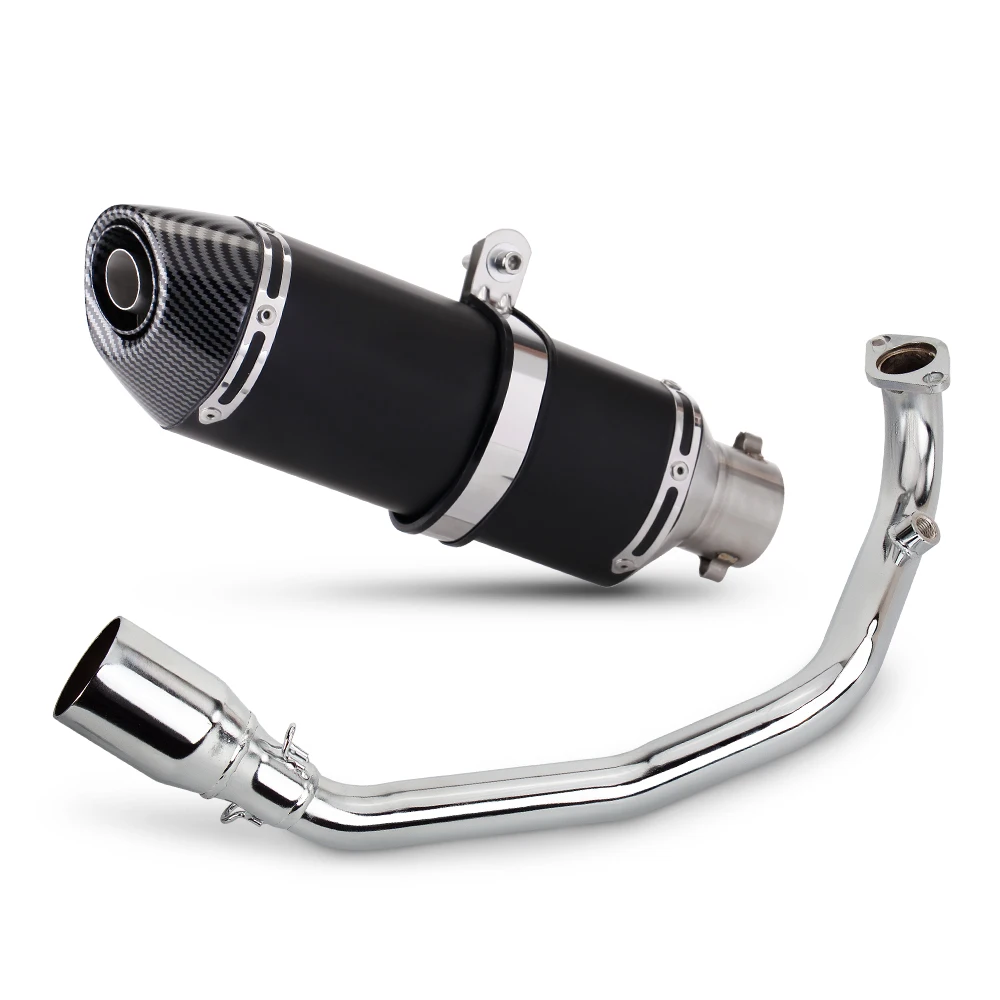 Motorcycle Exhaust Muffler Escape Connect Link Tube Middle Mid Pipe Modified Full Systems For Yamaha GY6 125 GY6 150 125CC 150CC