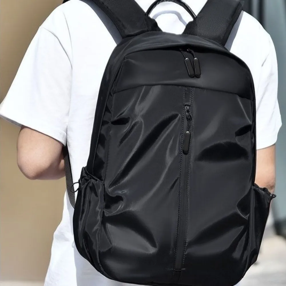 حقيبة ظهر رجالية من قماش أكسفورد مقاومة للماء بسعة كبيرة للكمبيوتر المحمول متعددة الجيوب على الطراز الكوري حقيبة مدرسية للطلاب للسفر