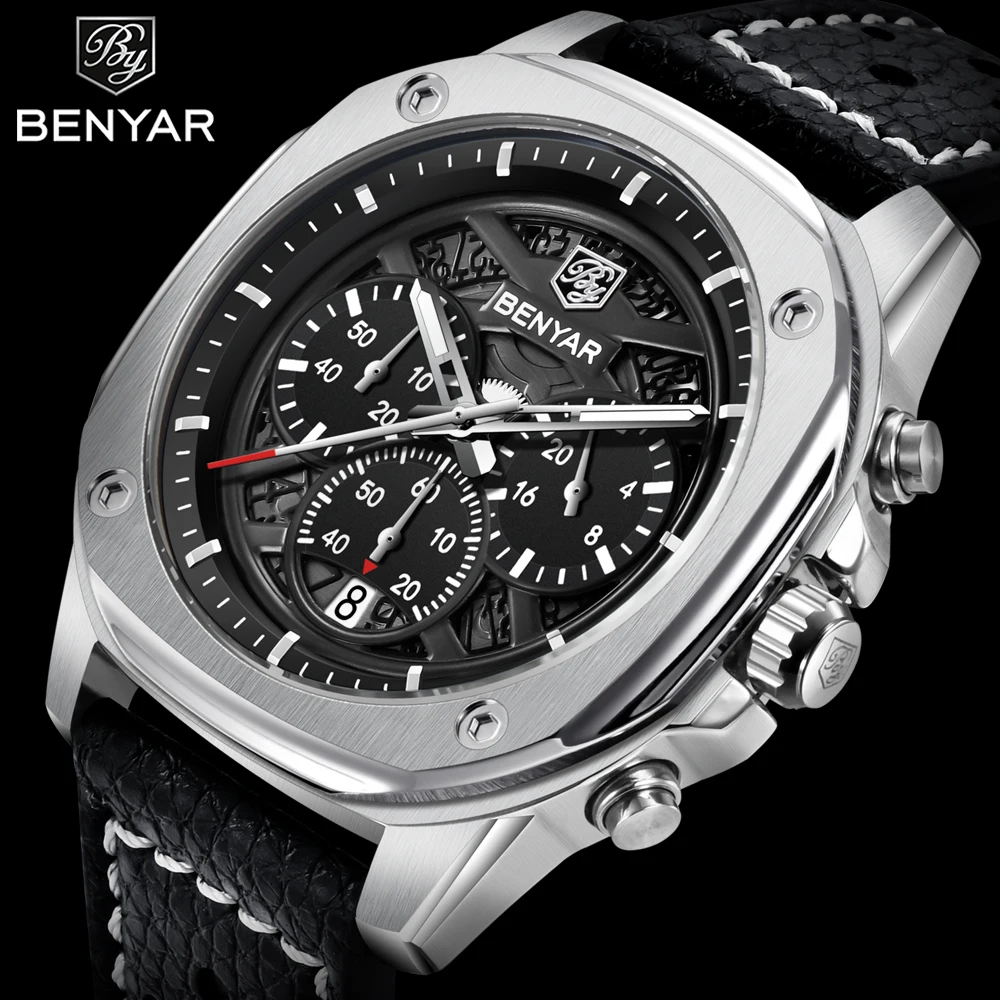 2026-benyar-new-men's-watch-luxury-brand-multifunctional-men's-chronograph-stainless-steel-30-meter-waterproof-quartz-watch