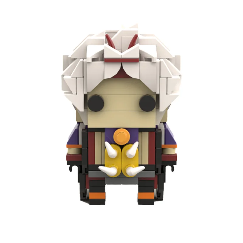 

259 шт. MOC белые волосы крутой игровой персонаж Brickheadz строительные блоки модель для детей DIY сборка дисплей игрушки прекрасный праздничный подарок