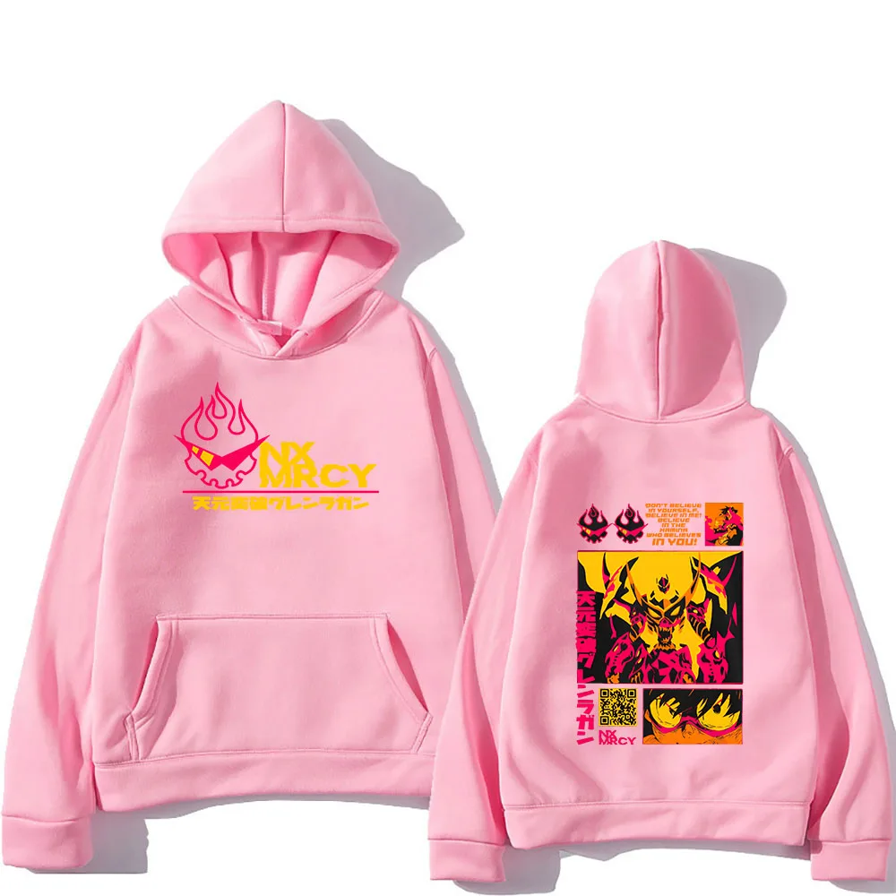 Tengen Toppa Gurren Lagann Hoodie Japanese Anime Double Sided Print Sweatshirt Boy Long Sleeve Hip Hop Streetwear Unisex Hoodies image 4
