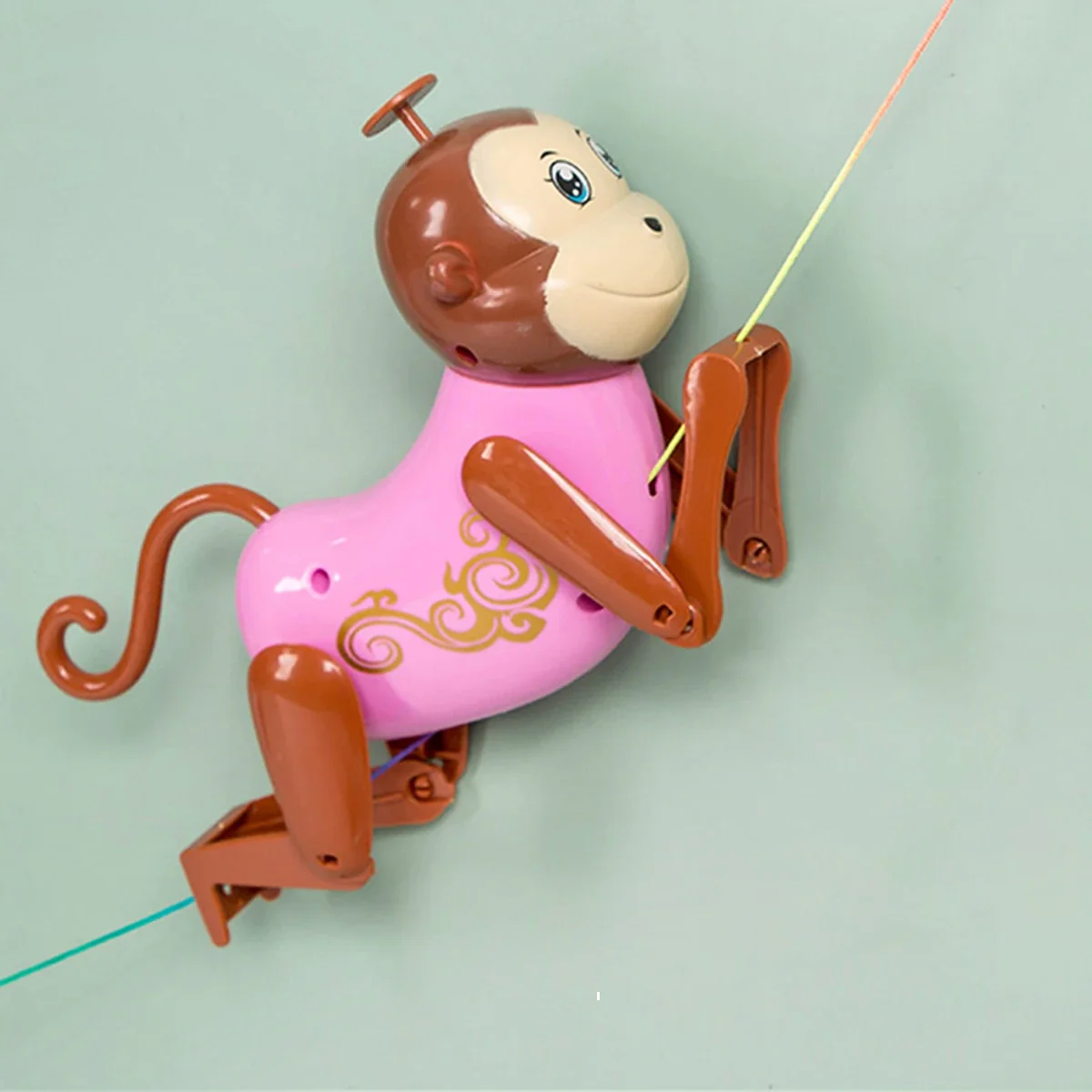 Adorable Kawaii Monkey Climbing Rope Toy for Children Parent-Child Interactive Play Gift Fun Gag  Practical Joke Item