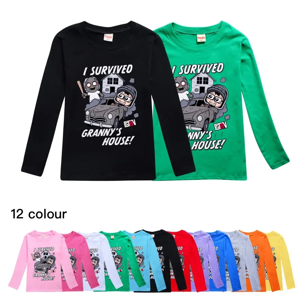 

Boys FGTEEV Summer New T Shirt For Toddler Girl Casual Cotton long Sleeve Tees Children Cartoon Kids Clothe tops