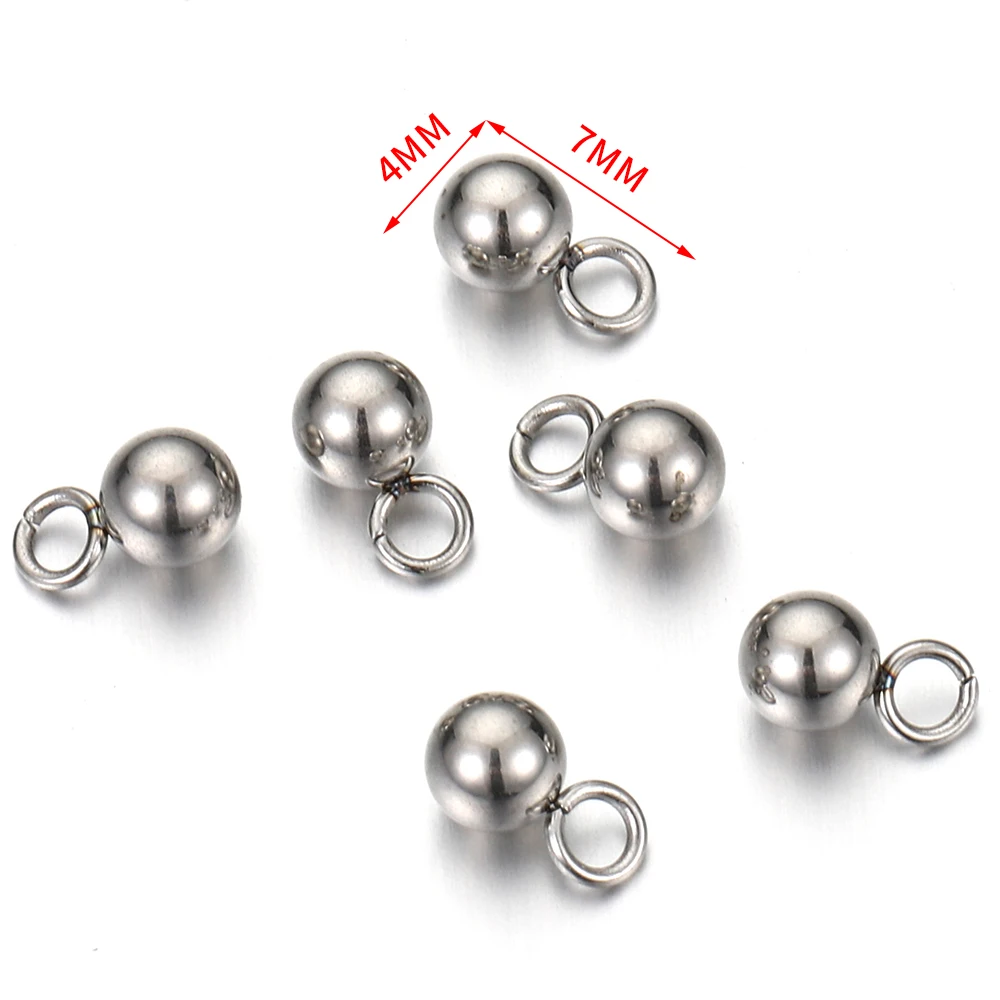 10-40 Stück Edelstahl-Kugelperlen Anhänger für Halsketten DIY Schmuckherstellung Ohrringe Armbänder Zubehör Großhandel – Detail 8