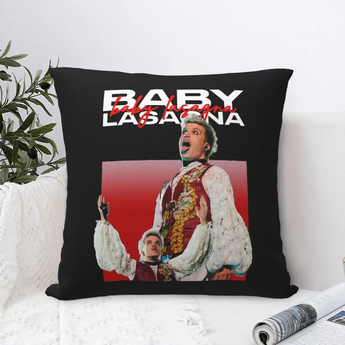 Funny Baby Lasagna Pillow Cases Cushion Cover Creative Zipper Decor Pillowcase for Home 40*40cm